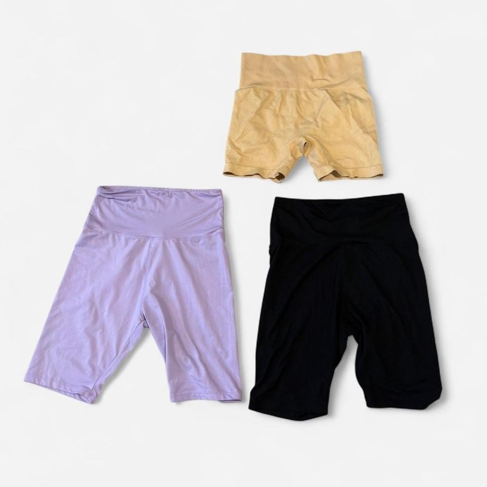Set 3 Pack Womens Athleisure Biker‎ Shorts